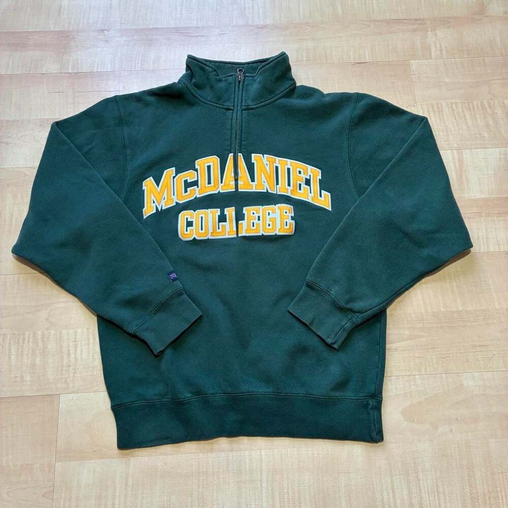 JanSport McDaniel College Quarter Zip Sweatshirt Green Small